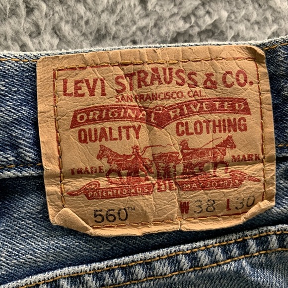 Vintage LEVIS 560 Jeans Mens 38x30 Measured Baggy Comfort Fit Blue - Picture 11 of 12